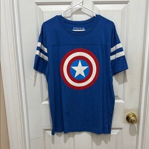 Marvel Blue Captain America Kids Shirt
